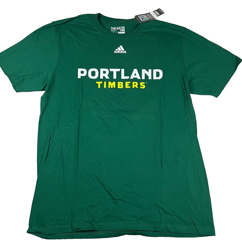 Adidas Mens Large Green MLS Portland Timbers Short Sleeve The Go-To T-Shirt‎ NWT